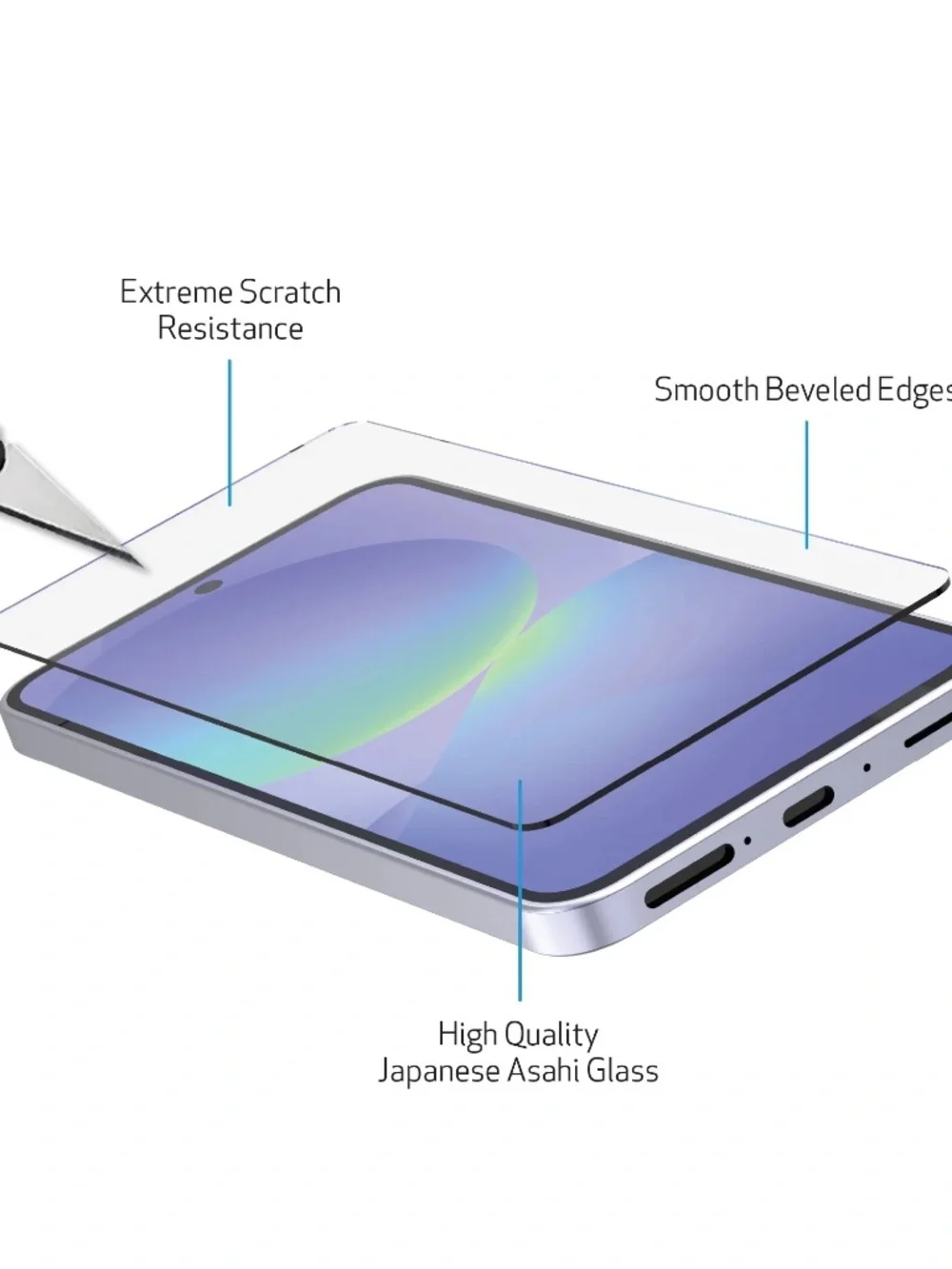 DuraGlass Tempered Glass Screen Protector Installation Tray Samsung Galaxy A37